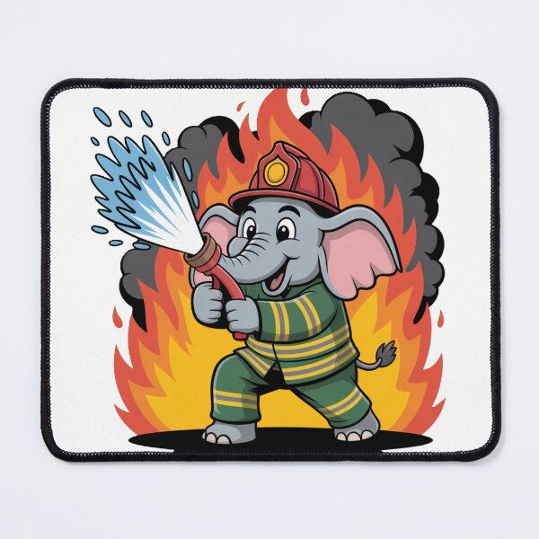 Item preview, Elephant Firefighter T-Shirt – Heroic Animal Rescue Shirt designed and sold by KostekShop.