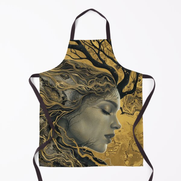 Item preview, Gaia Earth Goddess – Golden Divine Feminine Tree Art designed and sold by All Souls Dream.
