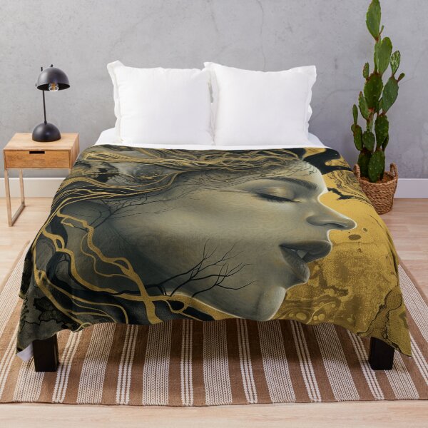 Item preview, Gaia Earth Goddess – Golden Divine Feminine Tree Art designed and sold by All Souls Dream.