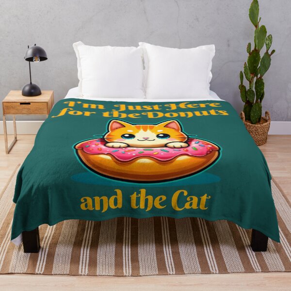 Item preview, Here for the Donuts & the Cat – Kawaii Kitten in a Sprinkle Donut designed and sold by FalconLifeStore.