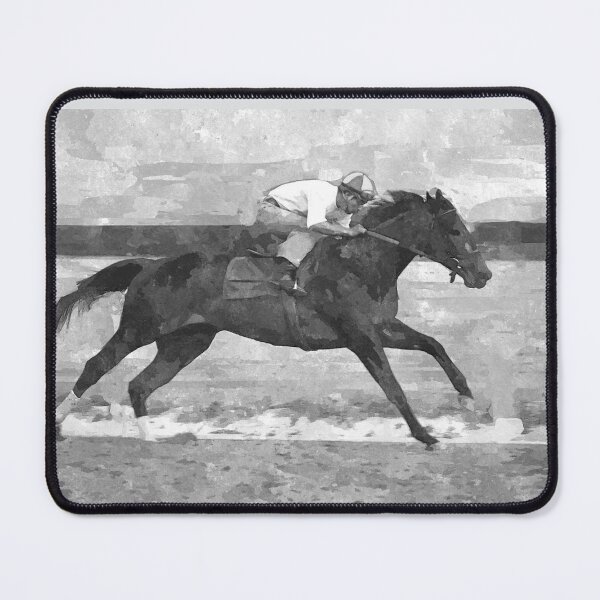 Item preview, C2024 Steve Yellowbear  RUNNING HORSE B&W Painting designed and sold by SteveYellowbear.