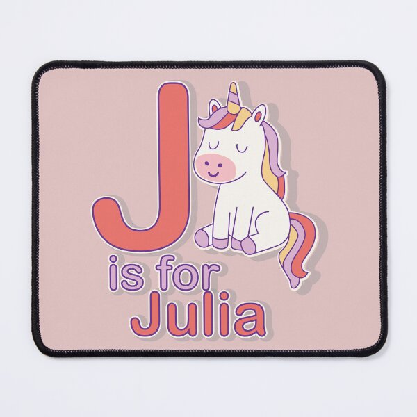 Item preview, J is for Julia – Cute Unicorn Alphabet Design for Kids designed and sold by FilizDesigner.