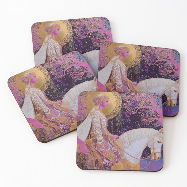Item preview, Ethereal Celtic Goddess Rhiannon with White Horse designed and sold by All Souls Dream.