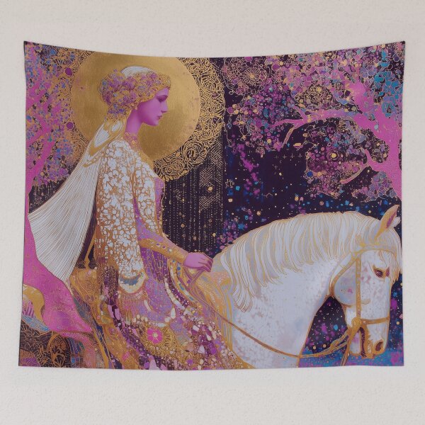 Item preview, Ethereal Celtic Goddess Rhiannon with White Horse designed and sold by All Souls Dream.