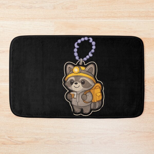 Item preview, Cute little raccoon explorer Kawaii keychain designed and sold by DamioPolArt.
