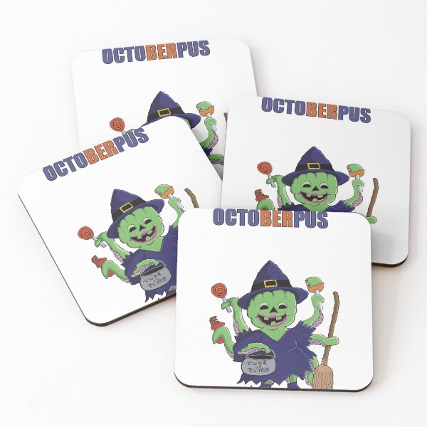 Item preview, Halloween Jack o lantern lady Octopus Witch - orange and purple text designed and sold by Micki Moxie.
