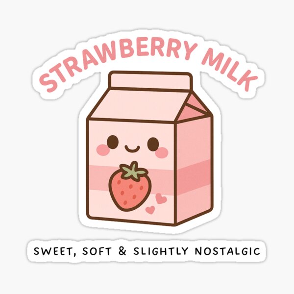 Item preview, Strawberry Milk – Cute Kawaii Carton designed and sold by Queen Kaffeine.