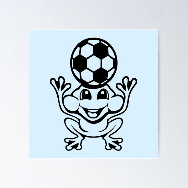 Item preview, Frog Soccer Head Play Funny Football Ball Fun Fan designed and sold by shirt-o-mat.