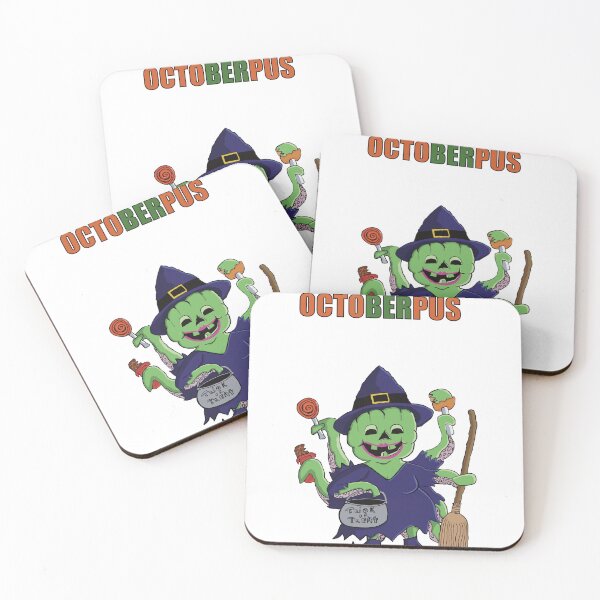 Item preview, Halloween Jack o lantern lady Octopus Witch - orange and green text designed and sold by Micki Moxie.