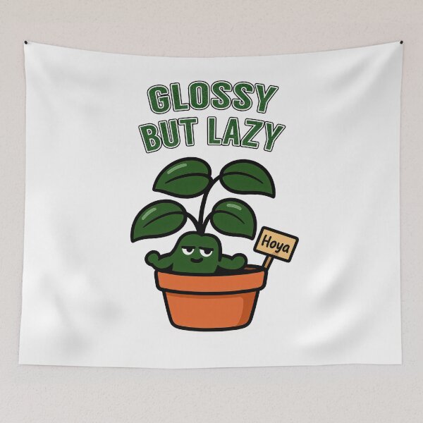 Item preview, Hoya Carnosa – Glossy but Lazy - Funny Plant Character designed and sold by EdgyEdgeArt.