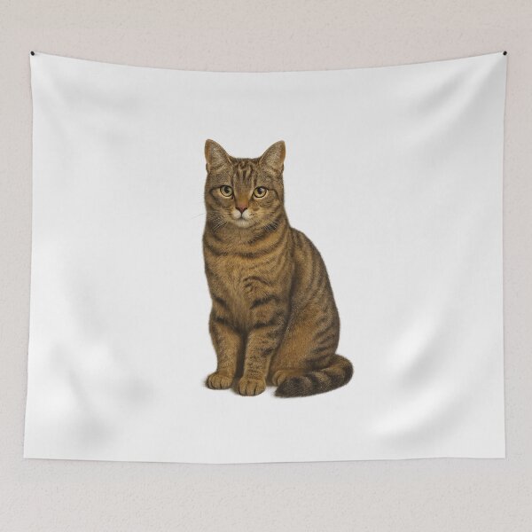 Item preview, Realistic Digital Cat Drawing designed and sold by visualvibesss.