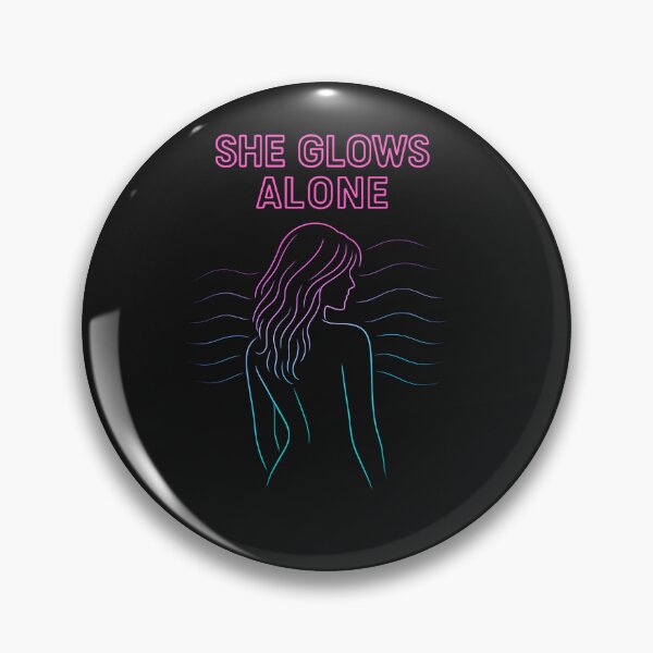 Item preview, She Glows Alone – Neon Femme Aesthetic designed and sold by ArcadiaSilence.