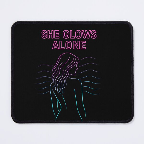 Item preview, She Glows Alone – Neon Femme Aesthetic designed and sold by ArcadiaSilence.