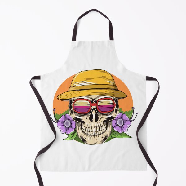 Item preview, skull with glasses on the summer beach designed and sold by Joncasmiart.