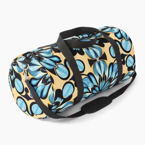 Item preview, Golden Light – Dense Light Blue Floral Tile Pattern designed and sold by EmeraldeaArt.