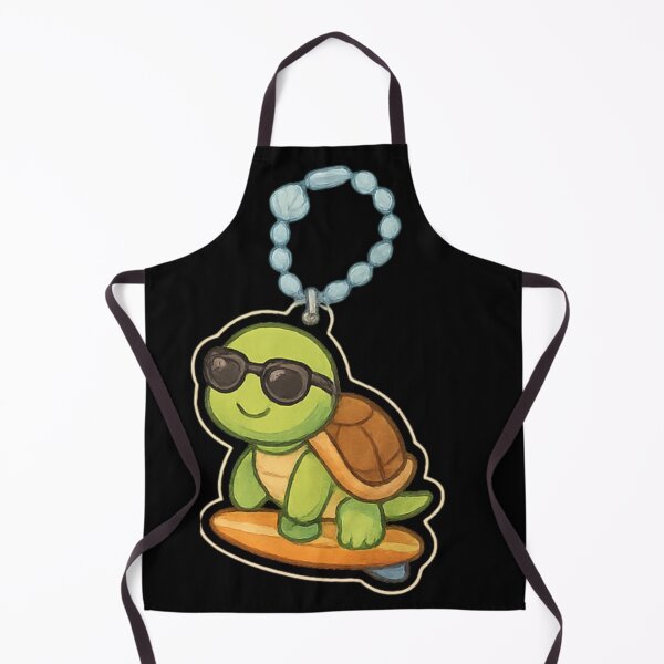 Item preview, Cute surfing kawaii turtle Kawaii keychain designed and sold by DamioPolArt.