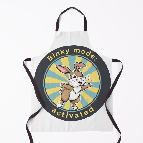 Item preview, Binky Mode Activated Happy Jumping Rabbit designed and sold by Owcomm.