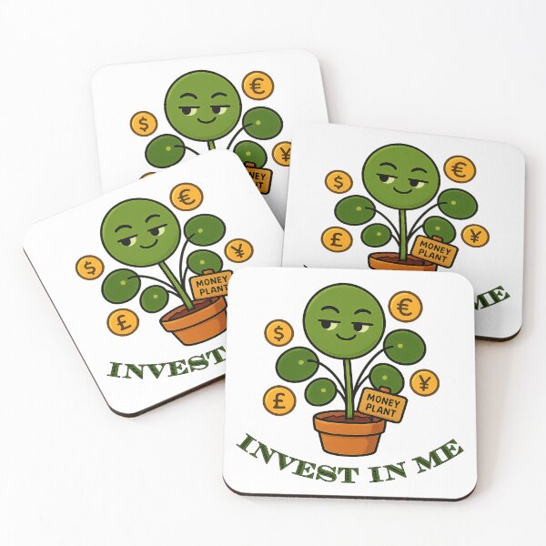 Item preview, Chinese Money Plant – Invest in Me - Funny Plant Character designed and sold by EdgyEdgeArt.