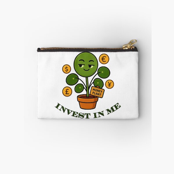 Item preview, Chinese Money Plant – Invest in Me - Funny Plant Character designed and sold by EdgyEdgeArt.