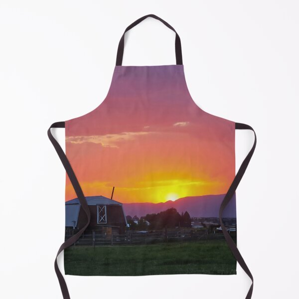 Item preview, Red Barn Beneath Idaho Sunset of Gold and Purple designed and sold by s-n-s-designs.
