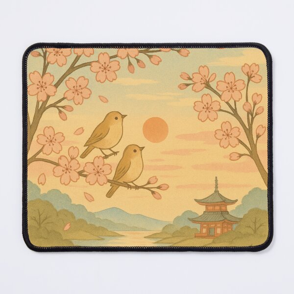 Item preview, Sunrise among sakuras and birdsong designed and sold by DarkTonight.