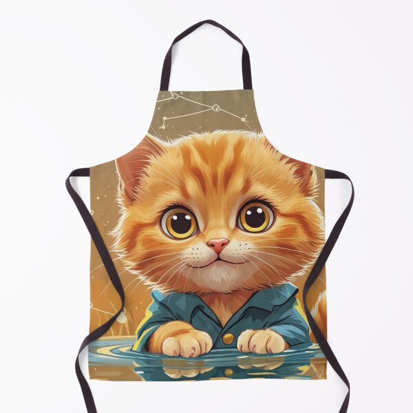 Item preview, Kitten as a zodiac sign Aquarius designed and sold by SzewArt.