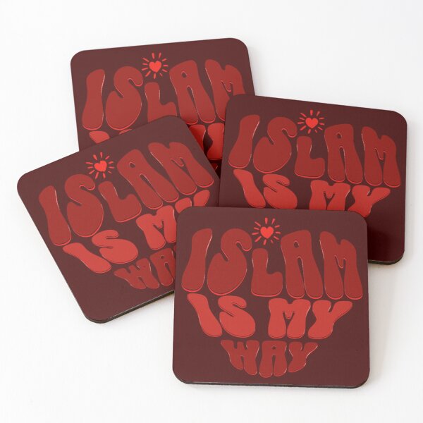 Item preview, Islam Is My Way ( red, no Bg ) – Bold Heart Typography Design designed and sold by D-Islamic.