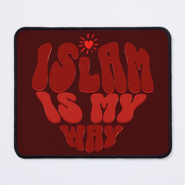 Item preview, Islam Is My Way ( red, no Bg ) – Bold Heart Typography Design designed and sold by D-Islamic.