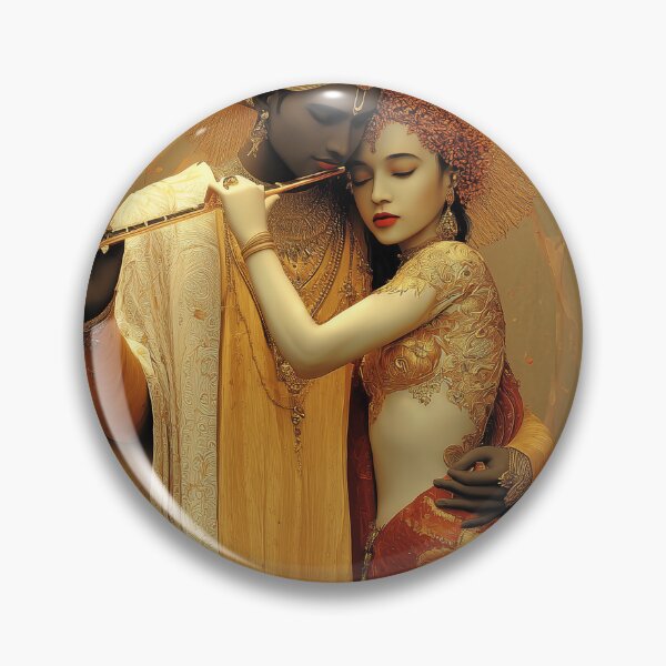 Item preview, Krishna and Radha Divine Love Art – Spiritual Indian Mythology designed and sold by All Souls Dream.