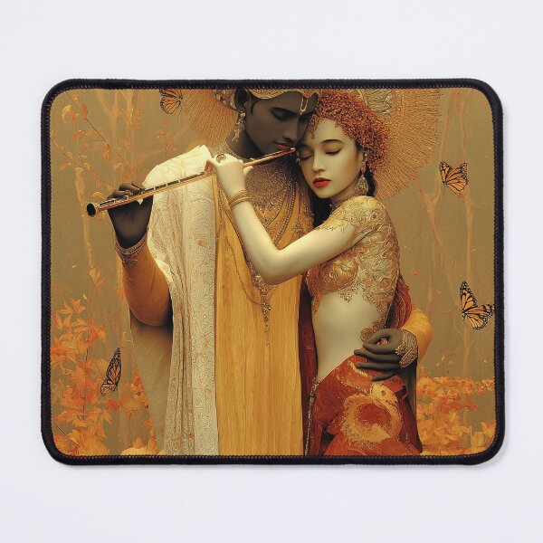 Item preview, Krishna and Radha Divine Love Art – Spiritual Indian Mythology designed and sold by All Souls Dream.