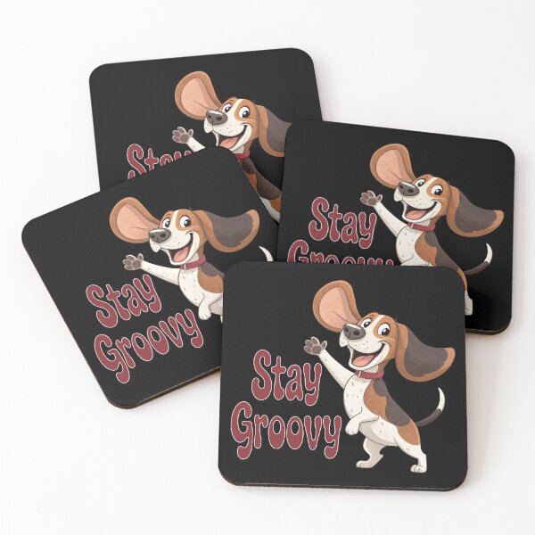 Item preview, STAY GROOVY - MOTIVATION  QUOTE - CUTE BEAGLE LOVER - TEXT designed and sold by Gihan-Design.
