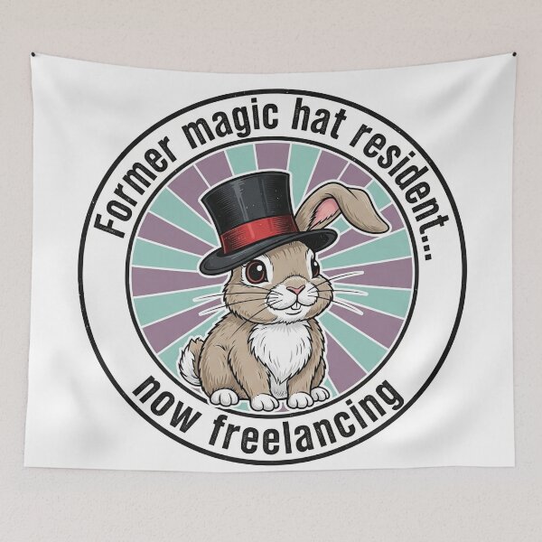 Item preview, Former Magic Hat Resident Now Freelancing Cute Rabbit designed and sold by Owcomm.