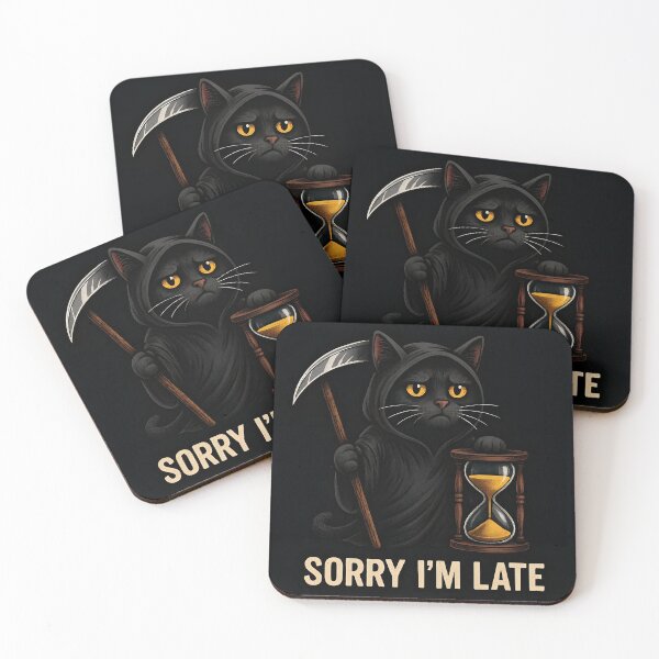 Item preview, Grumpy Grim Reaper Cat Meme designed and sold by Amr Siam.