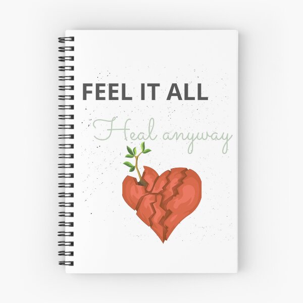 Item preview, Feel It All, Heal Anyway - Healing Mental Health Quote designed and sold by GentleBloomCo.