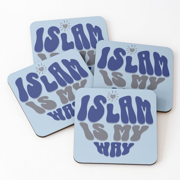 Item preview, Islam Is My Way ( blue, no Bg ) – Bold Heart Typography Design designed and sold by D-Islamic.