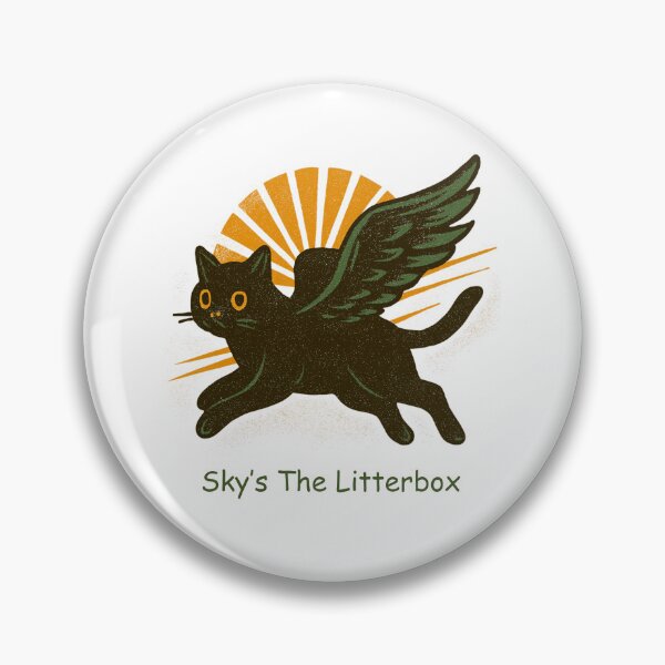Item preview, Sky's The Litterbox - Funny Winged Cat Pun | Celestial Kitty Humor |  | Quirky Funny Animal Lovers  designed and sold by Cree8if.