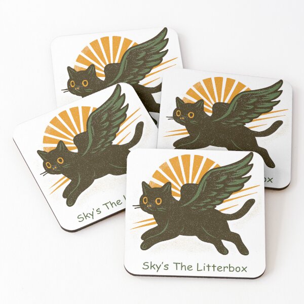 Item preview, Sky's The Litterbox - Funny Winged Cat Pun | Celestial Kitty Humor |  | Quirky Funny Animal Lovers  designed and sold by Cree8if.