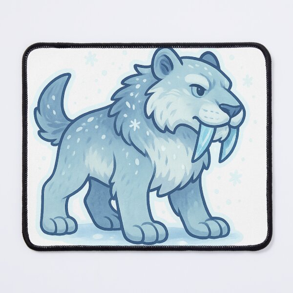 Item preview, Frostfang Smilodon – Ice Elemental Saber Cat designed and sold by ElementalBeast1.