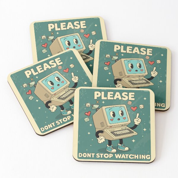 Item preview, Cute Retro Computer Cartoon – Please Don’t Stop Watching Design designed and sold by -DEEWOLF-.