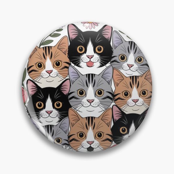 Item preview, A charming cottagecore  cats faces collage features  designed and sold by Lilashakti ⭐️ ⭐️ ⭐️ ⭐️ ⭐️.