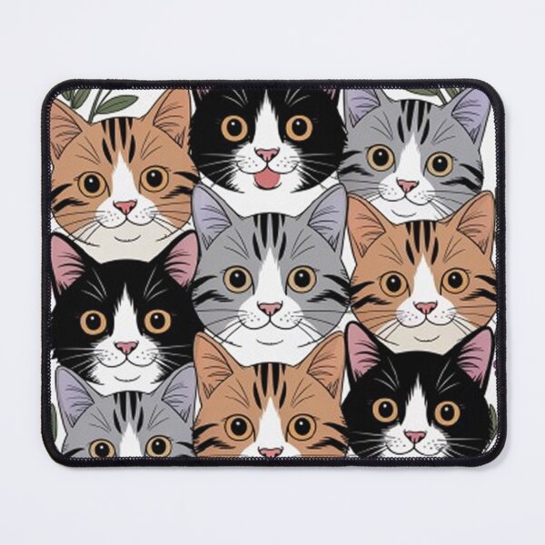 Item preview, A charming cottagecore cats faces collage features designed and sold by Lilashakti ⭐️ ⭐️ ⭐️ ⭐️ ⭐️.