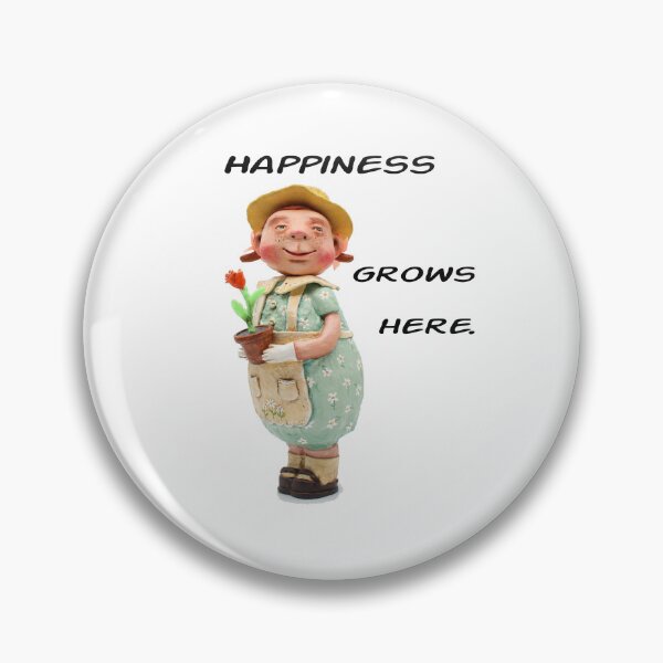 Item preview, Happiness Grows Here – Cute Gardener Doll Floral Design designed and sold by NatalieVerveArt.