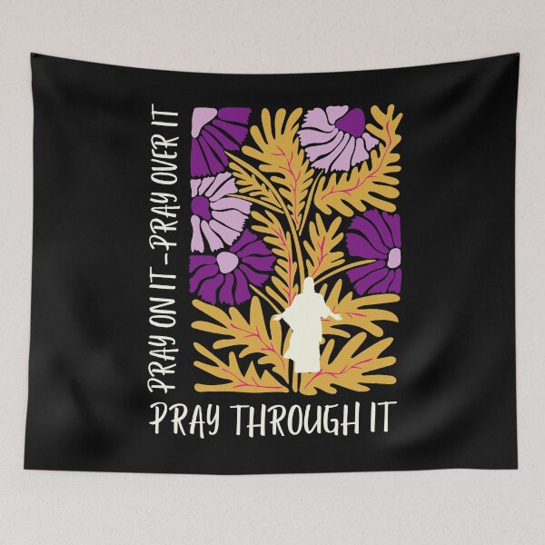 Item preview,  Jesus Pray On It Pray Over It Pray Through It Wildflower Vintage Floral designed and sold by Forevermore.