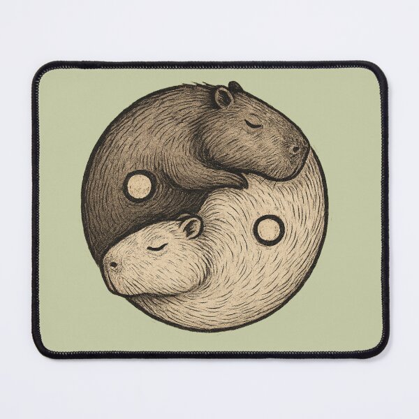 Item preview, Yin Yang Capybaras – Balance in Chill designed and sold by Capybarastore_77.