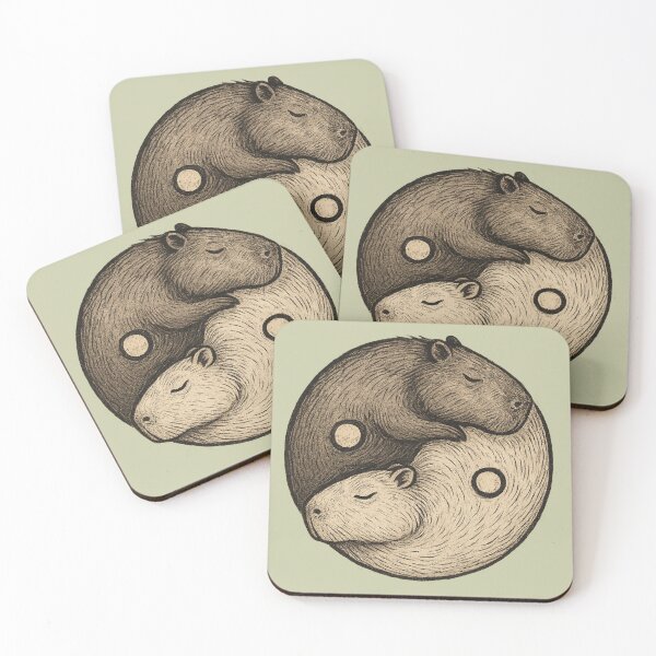 Item preview, Yin Yang Capybaras – Balance in Chill designed and sold by Capybarastore_77.
