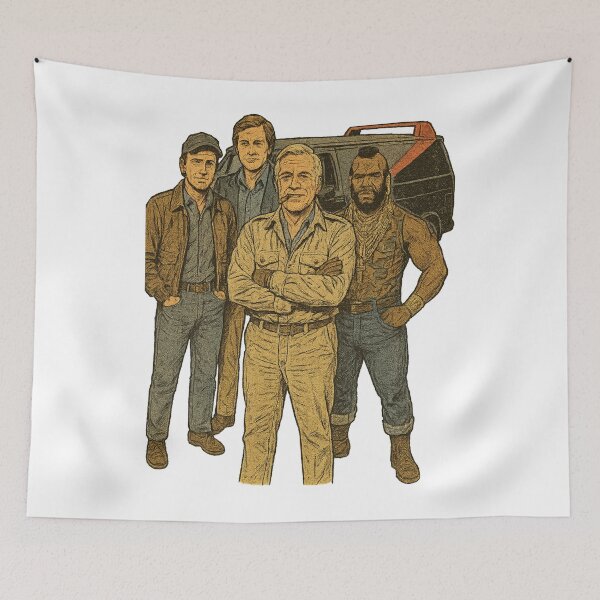 Item preview, Un diseño retro del equipo de los 80 designed and sold by Action Heroes Stuff.
