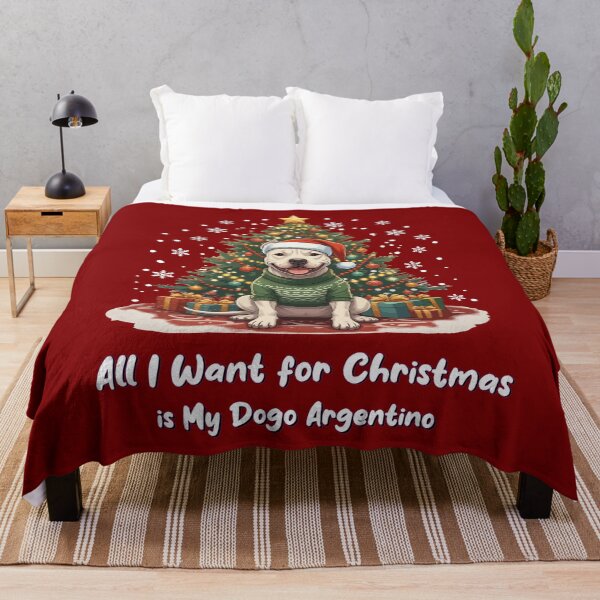 Item preview, All I Want for Christmas Is My Dogo Argentino – Holiday Dog designed and sold by The Real Life Symphony.