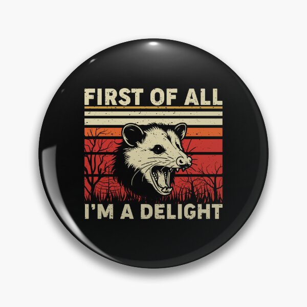 Item preview, First of All I Am Delighted Opossum Shirt – Funny Retro Possum Meme Tee  designed and sold by LessIsLoud.