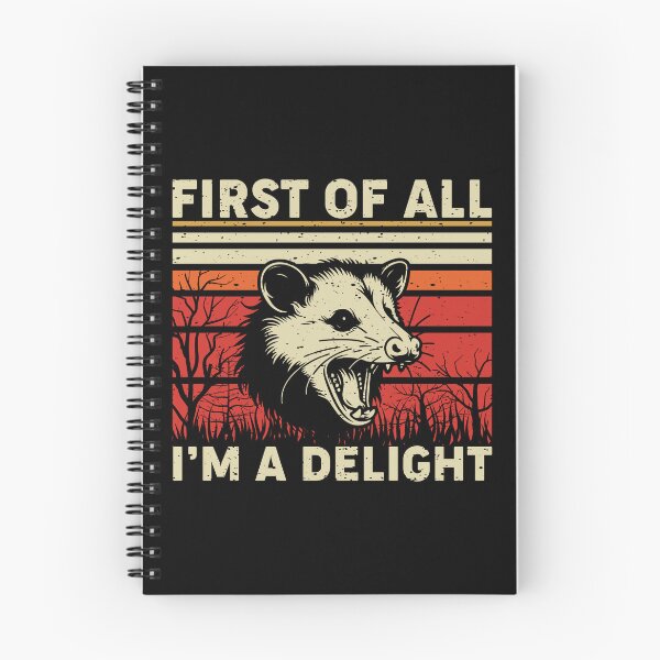 Item preview, First of All I Am Delighted Opossum Shirt – Funny Retro Possum Meme Tee  designed and sold by LessIsLoud.