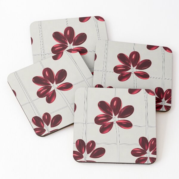Item preview, Minimalist Ruby Floral Pattern – Elegant Modern Print designed and sold by Dino-Lune.